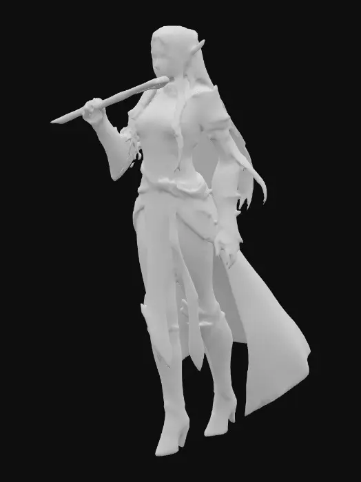 3D model for Elven Warrior