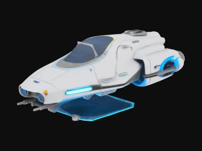 3D model for Futuristic Hovercraft