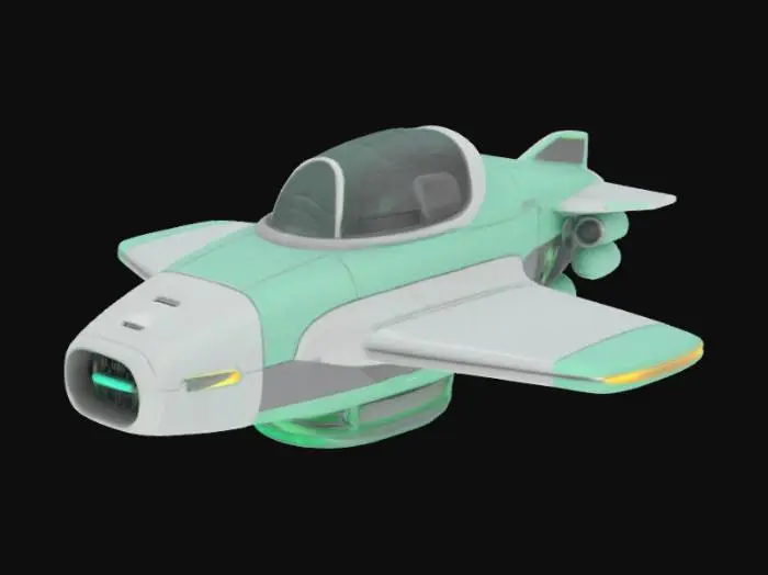 3D model for Futuristic Hovercraft