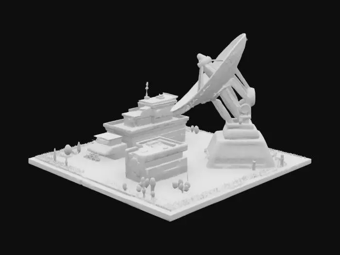 3D model for Satellite Station Model