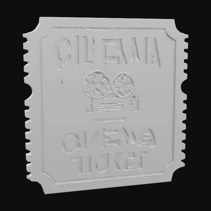 3D model for Cinema Ticket Icon