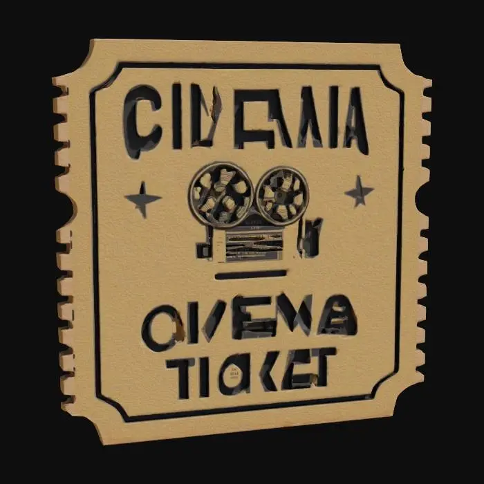 3D model for Cinema Ticket Icon