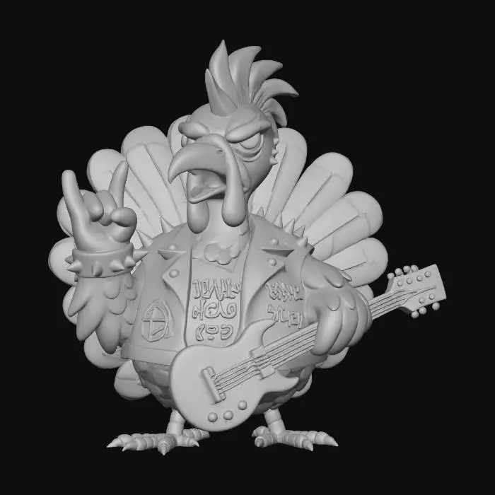 3D model for Punk Turkey, #Thanksgiving#