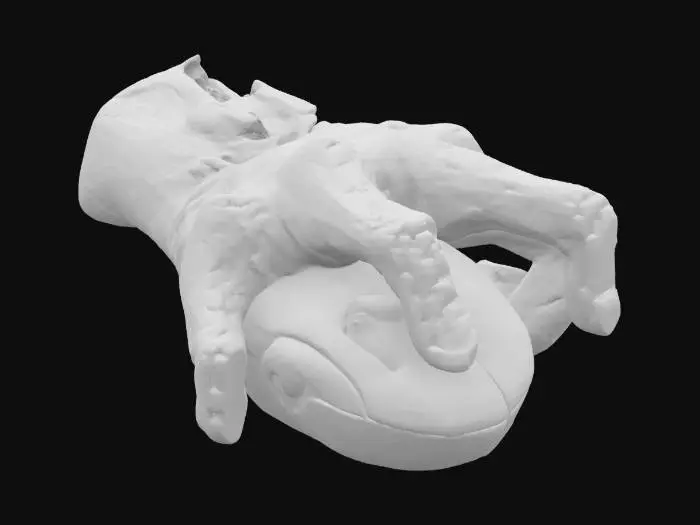 3D model for create a model of a severed human hand firmly gripping a computer Mouse device.High detail. Clean mesh and texture. No artifacts or distortions