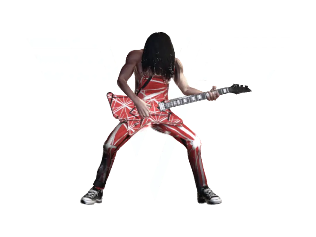 Crimson Geometric Rockstar 3D model, vytvořený pomocí AI