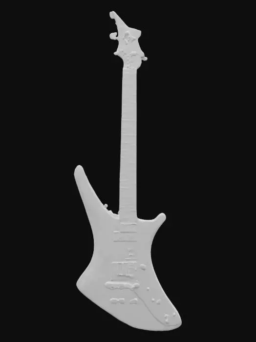 3D model for White Rocket Guitar