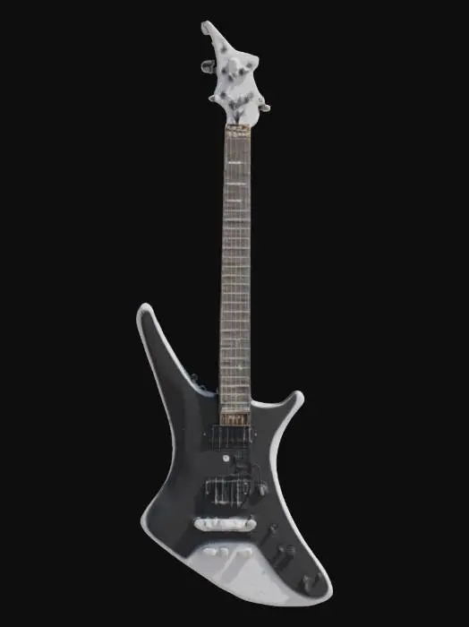 3D model for White Rocket Guitar