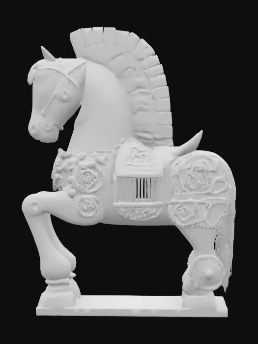 3D model for Large scale wooden Trojan horse