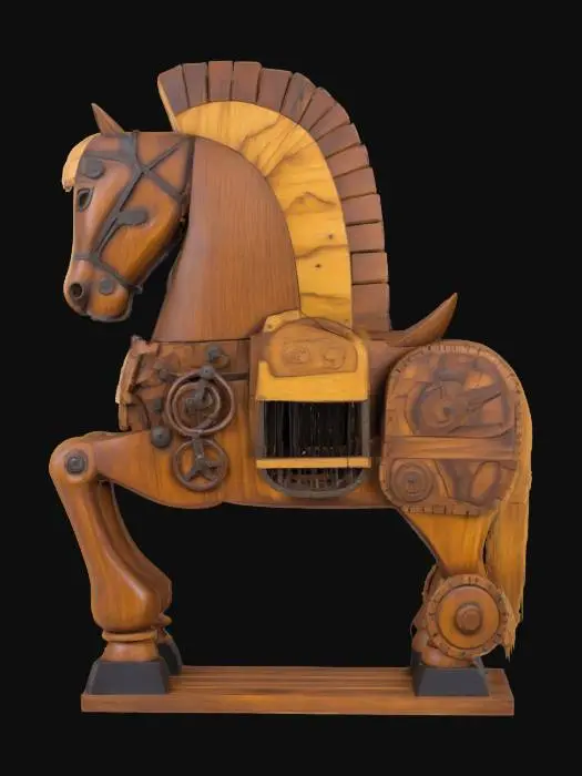 3D model for Large scale wooden Trojan horse