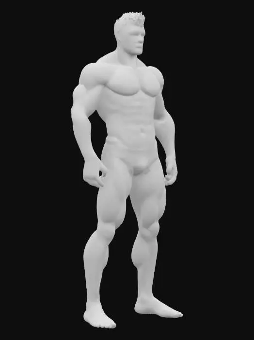 3D model for Tattoed atractive Male in speedo