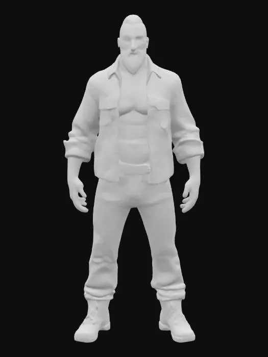 3D model for Trailer park Zombie male redneck game asset high quality texture