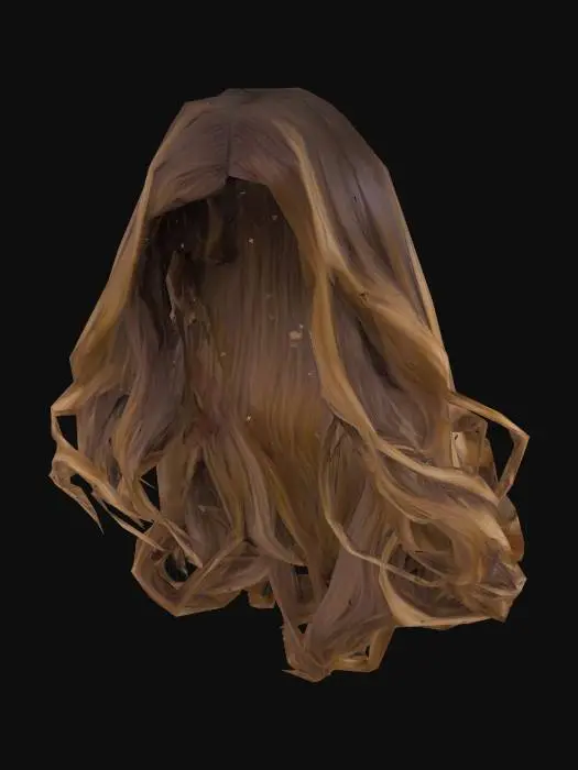 3D model for long hair wig, no head  no face no stand