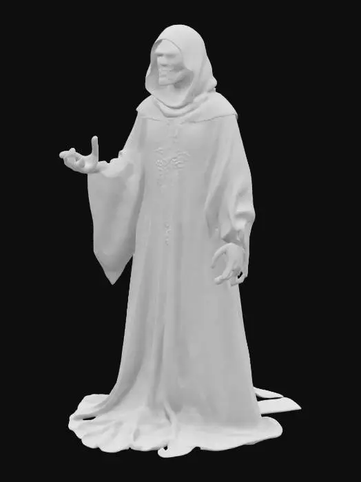 3D model for black Sabbath figure in black that points at me
