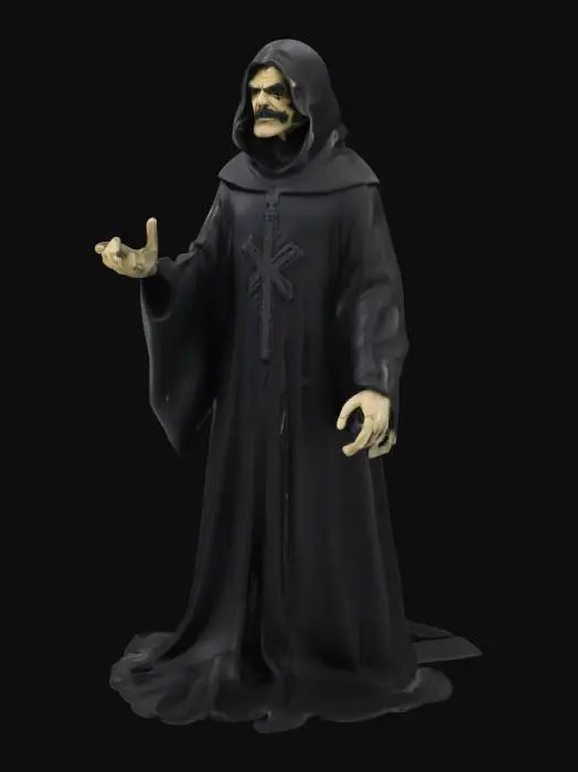 3D model for black Sabbath figure in black that points at me