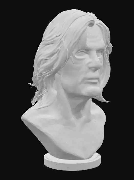 3D model for Create A highly detailed Bust  of Ozzy Osbourne .Museum quality  acurate detail mesh and texture . No holes , tesrs, or articacts. Clean well lit  sharp textures.