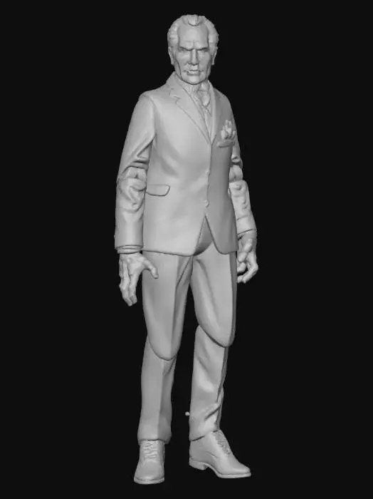 3D model for Vincent Price realistic Unreal engine 5 game asset, zbrush detailed mesh