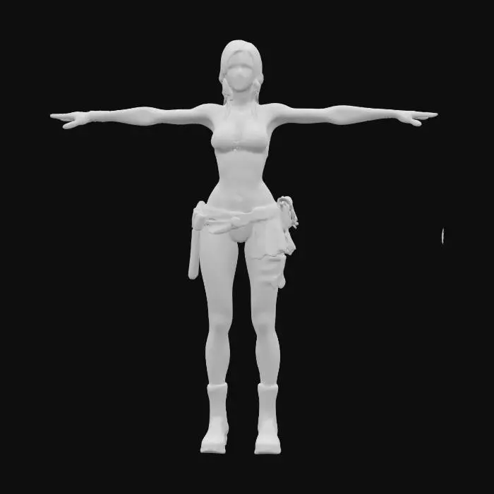 3D model for  Ultra reralistic t posed mesh and texture of" claudia female vampire of the Requiem Chevalier Vampire graphic novel series" sharp clear textures, full head to toe mesh. no extra mesh artifacts. full character outfit and accesories  #game figure#
