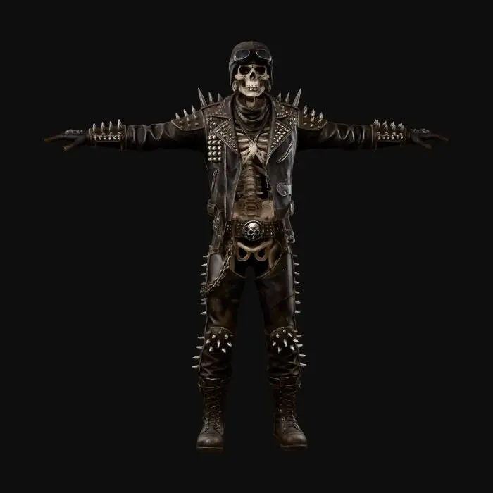3D model for Spiked Skeleton Biker
