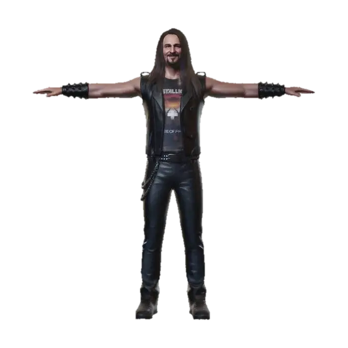 Leather Thunder - Rockstar 3D model, vytvořený pomocí AI