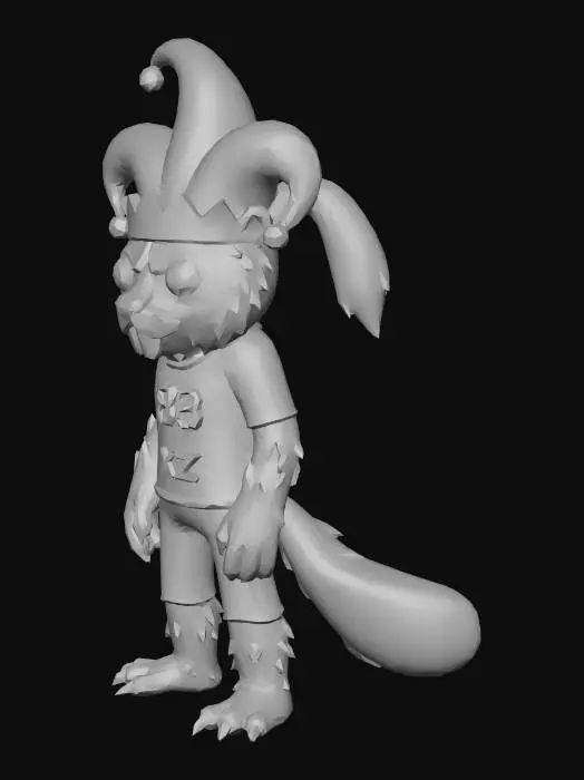 3D model for Golden Jester Wolf