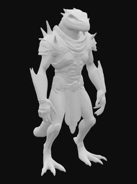3D model for Lizard Warrior