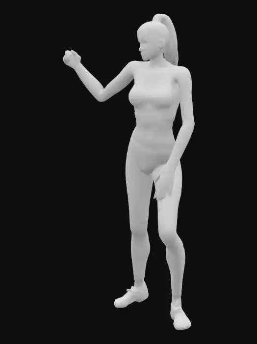 3D model for A woman in a sports bra and spandex