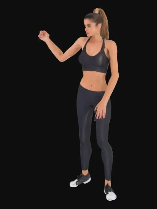 3D model for A woman in a sports bra and spandex