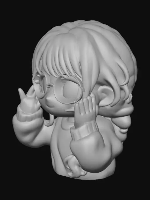 3D model for Waguri with glasses (cute)
