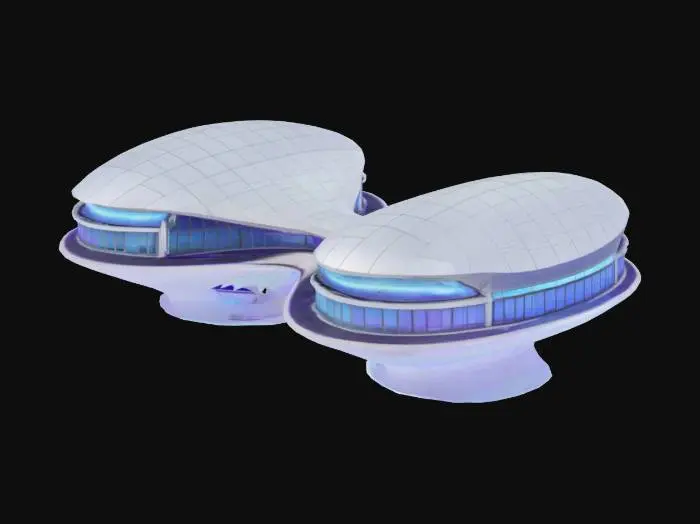 3D model for Futuristic Oasis