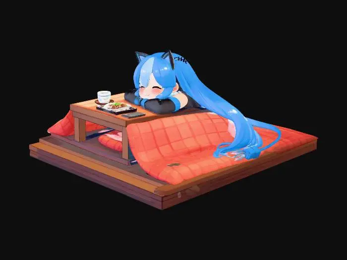 3D model for Miku's Cozy Tea Break