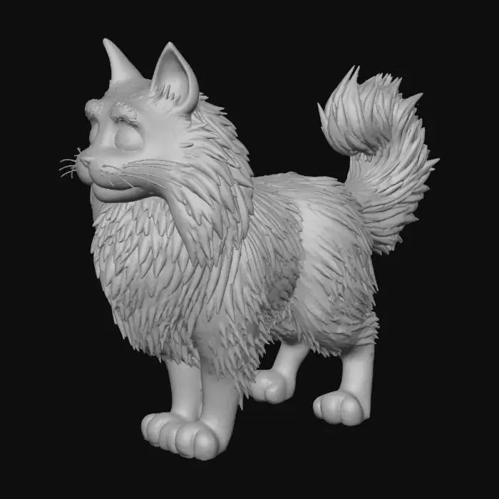 3D model for maine coon katze
