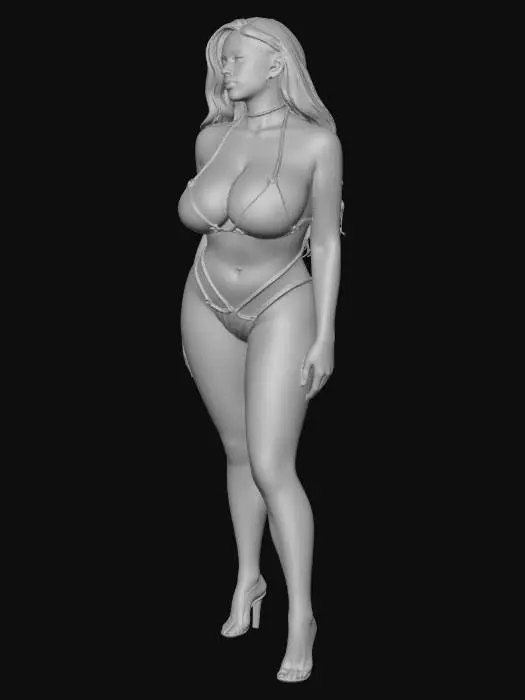 3D model for Sunlit Confidence in a White Bikini