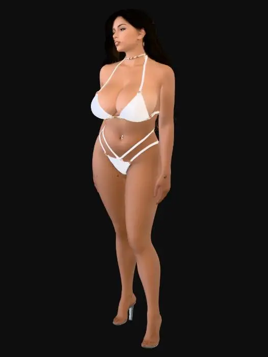 3D model for Sunlit Confidence in a White Bikini