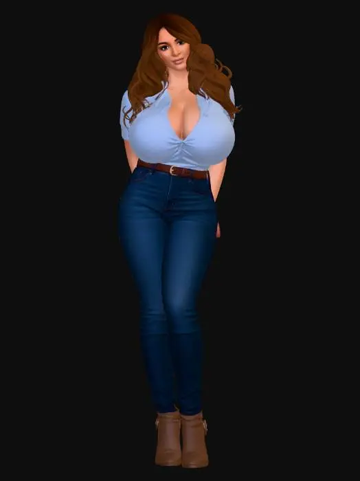 3D model for Casual Confidence in Blue