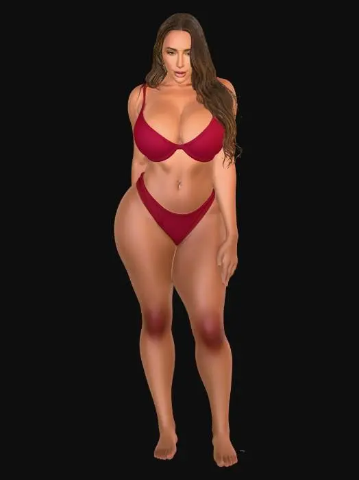 3D model for Industrial Chic in Red Bikini