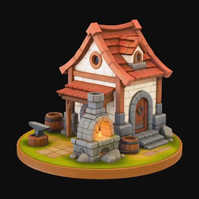 3D model for Blacksmith's Workshop