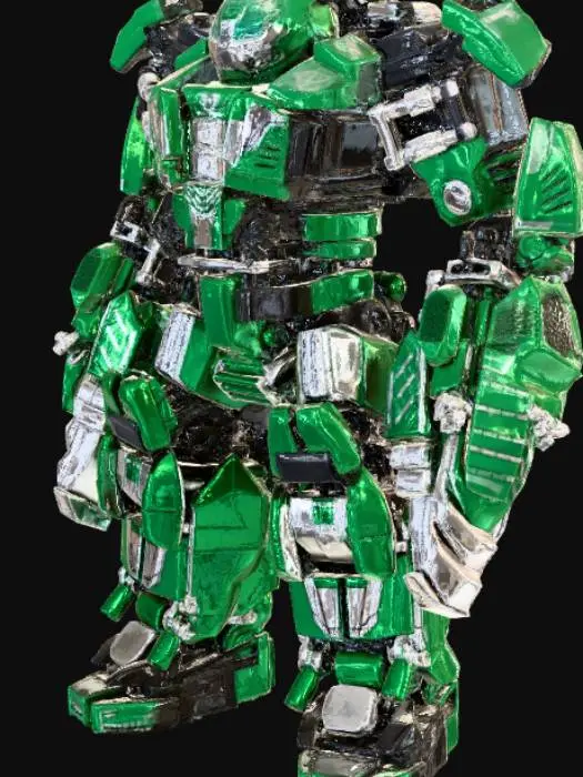 3D model for Emerald Mech Warrior