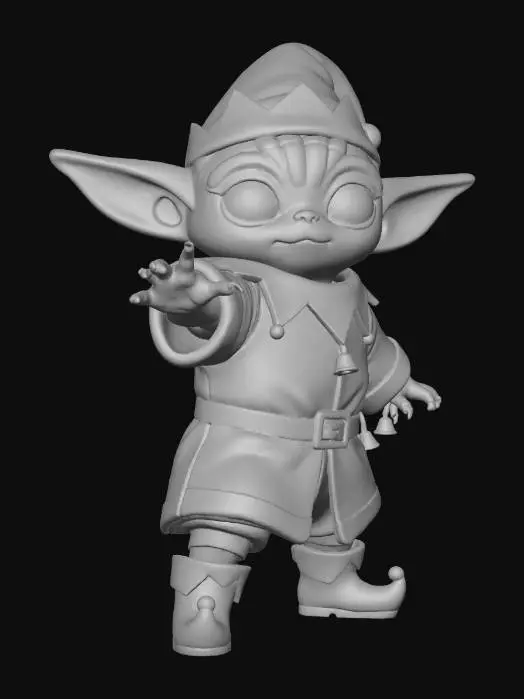 3D model for Elf Yoda Holiday Magic