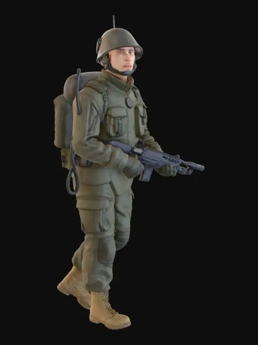 3D model for Soldier in Uniform