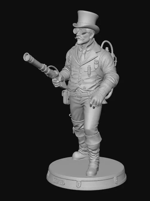 3D model for Steampunk Top Hat Guy