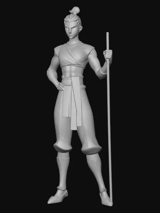 3D model for Beaurigaurd Lionette with Staff