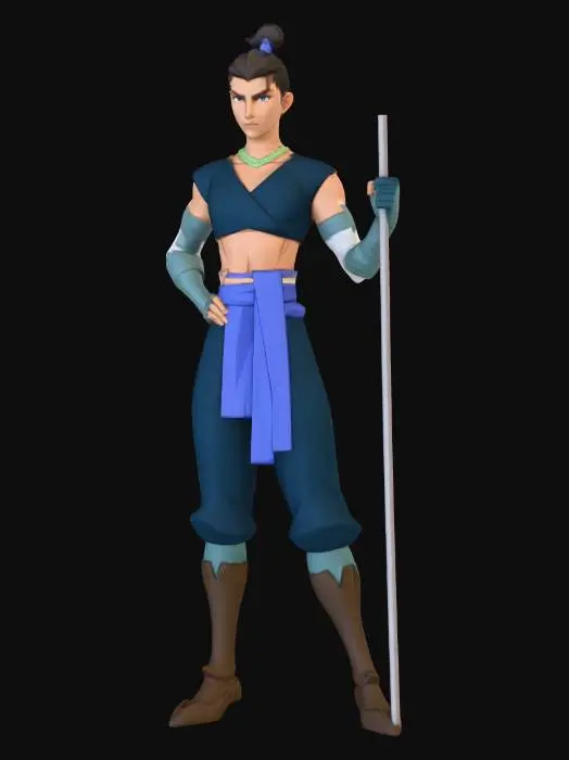 3D model for Beaurigaurd Lionette with Staff