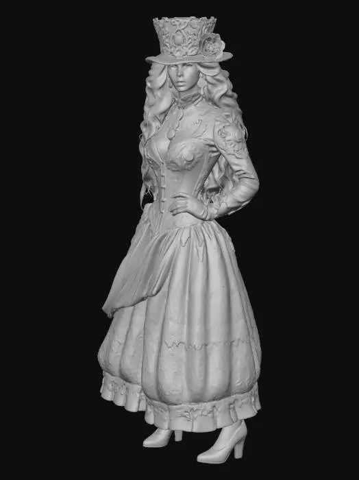 3D model for Steampunk Lady