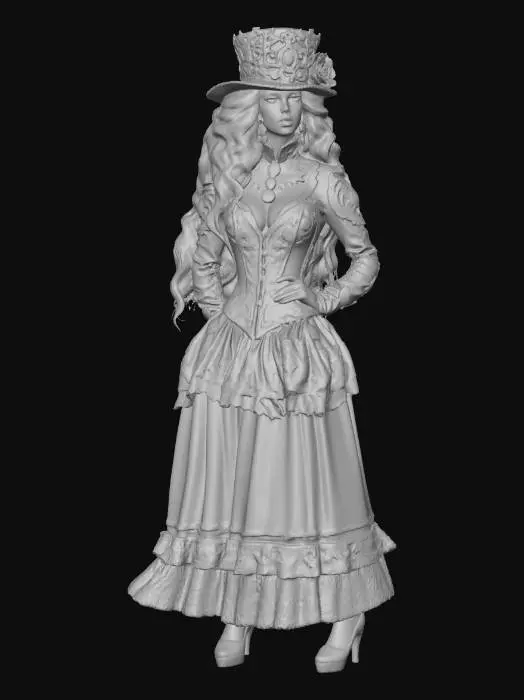 3D model for Steampunk Lady