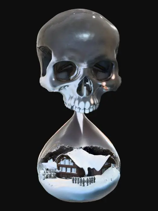 3D model for Until dawn - skull made from logo