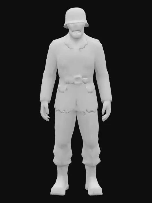 3D model for German Zombie Soldier