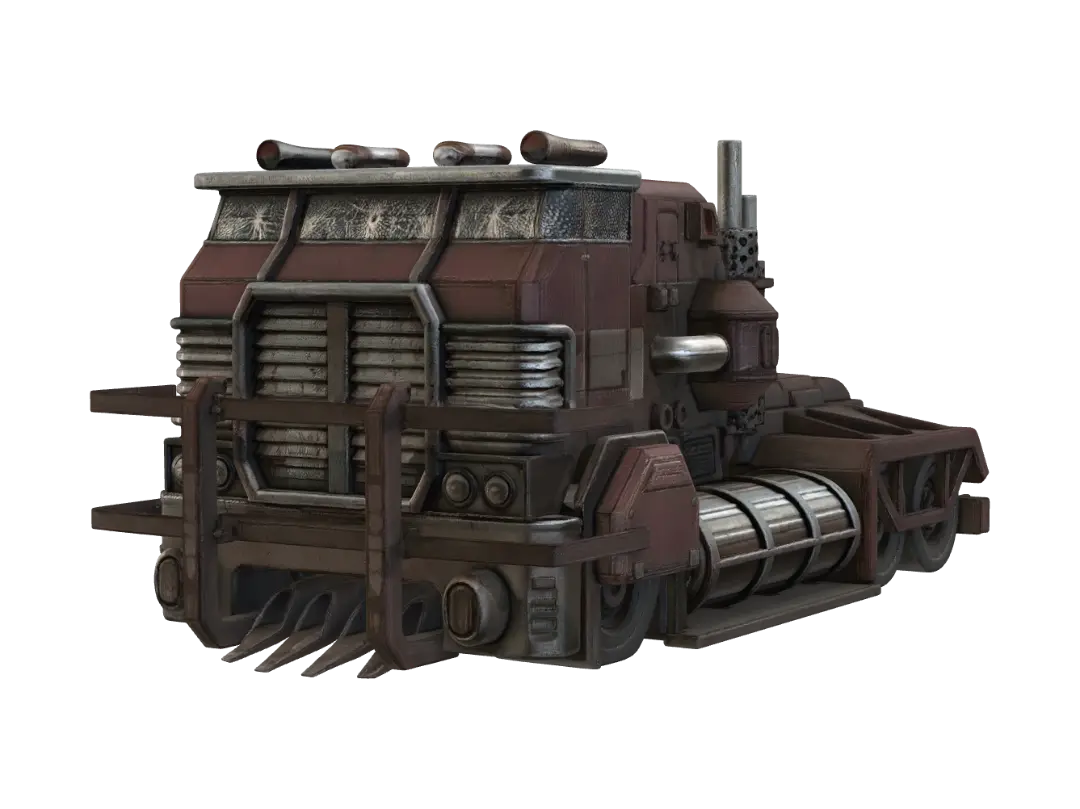 Truck - Locomotive 3D model, vytvořený pomocí AI