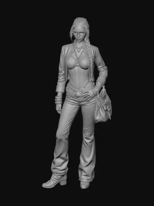 3D model for MAKE A 3-D MODEL OF THE WOMAN IN THE PICTURE BELOW
