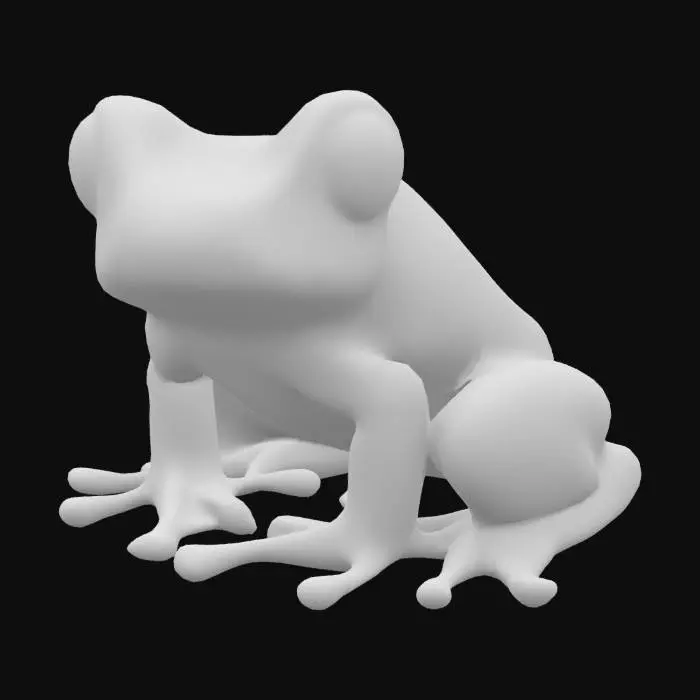 3D model for Green Frog Illustration