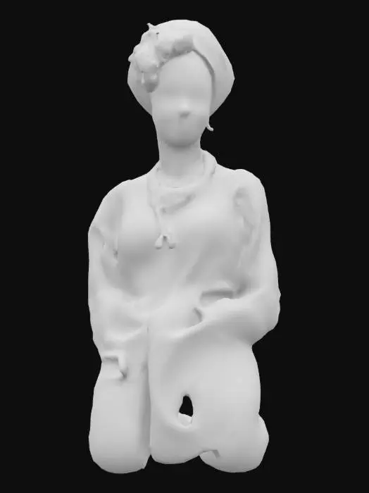 3D model for high resolution texture of nigerian girl , girl 30 years with curly hair
